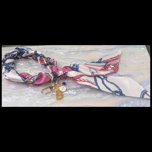 Personalized Scarf Wristlet Phone Strap Chain Choose Birthstone Zodiac Initial